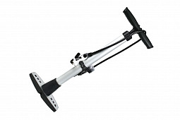 Насос ZF-0804A, напольный., манометр,Т-ручка, высокого давления, авто/вело переходник, серебрист.