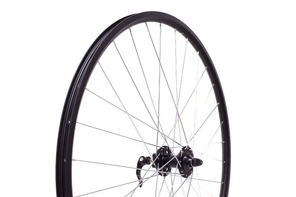 Колесо 29"MTB переднее, двойной обод Qijian DA-18 29"32H, втулка Solon DH902F32H Disc, 2 промподшипника, крепление IS6, эксцентрик, цвет черный